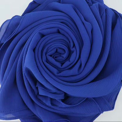 CRINKLE CHIFFON- Sapphire Blue