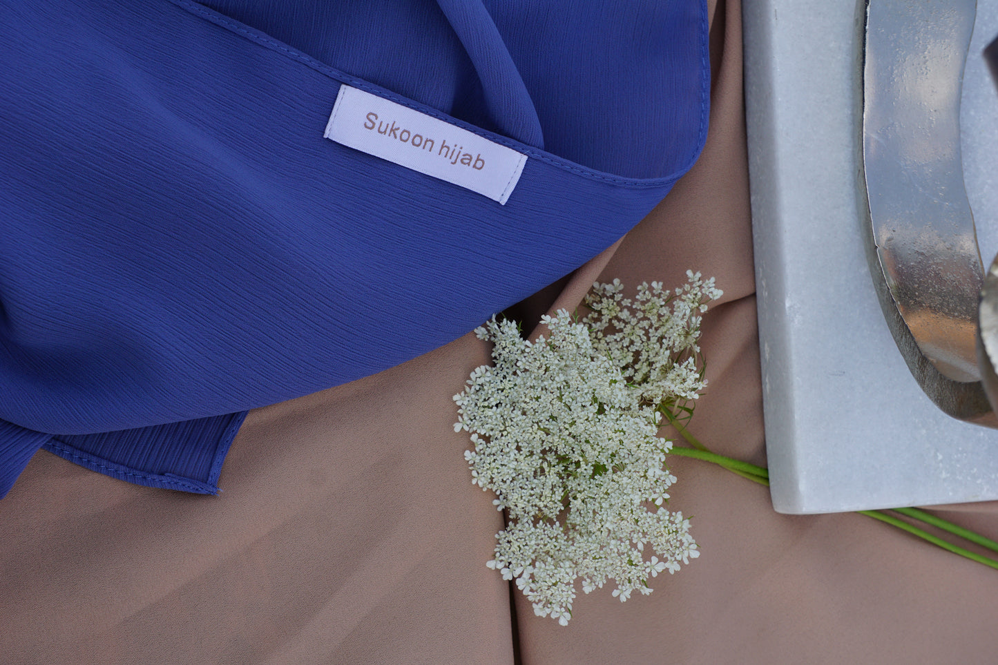 CRINKLE CHIFFON- Sapphire Blue