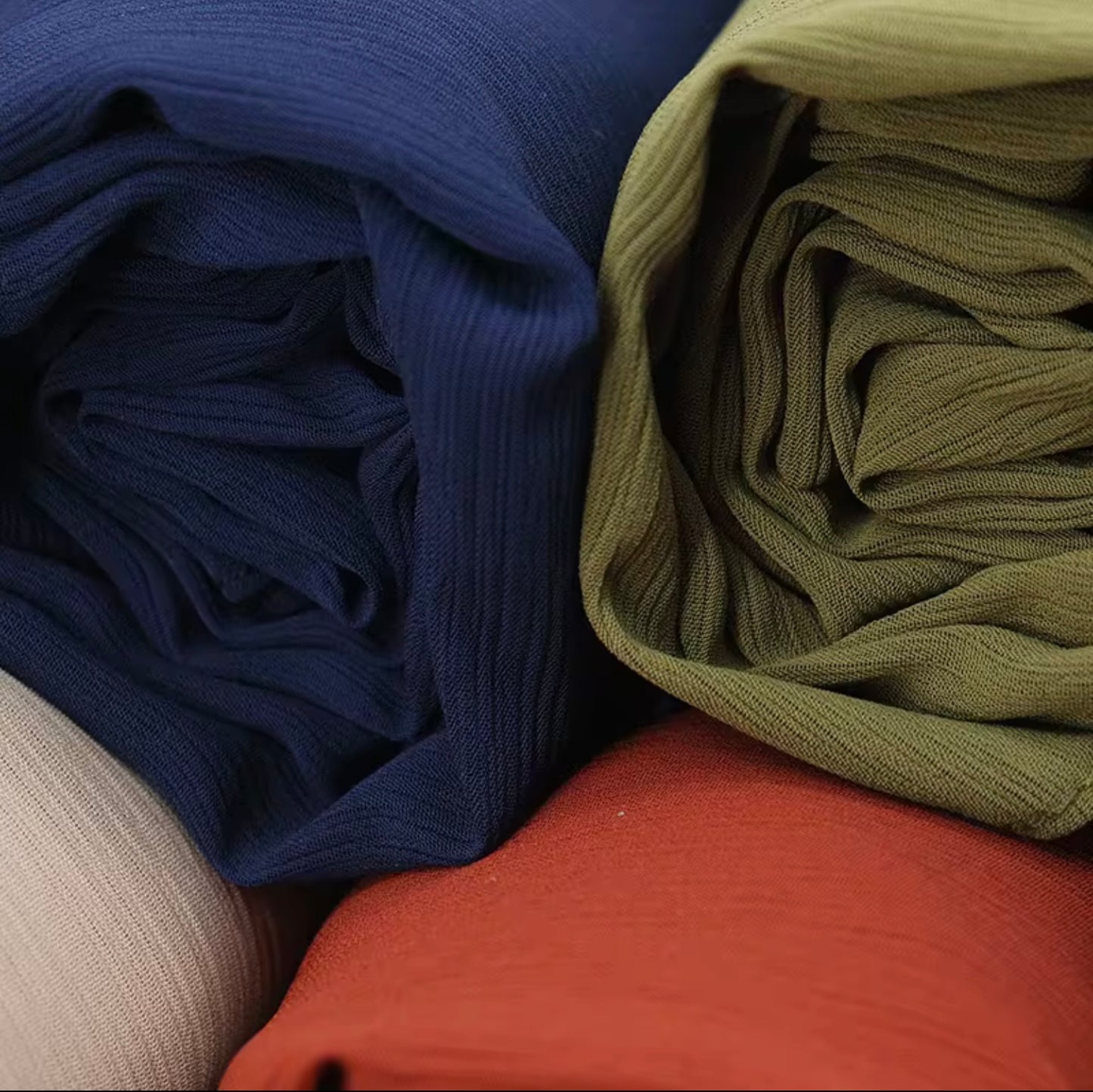CRINKLE CHIFFON-midnight blue
