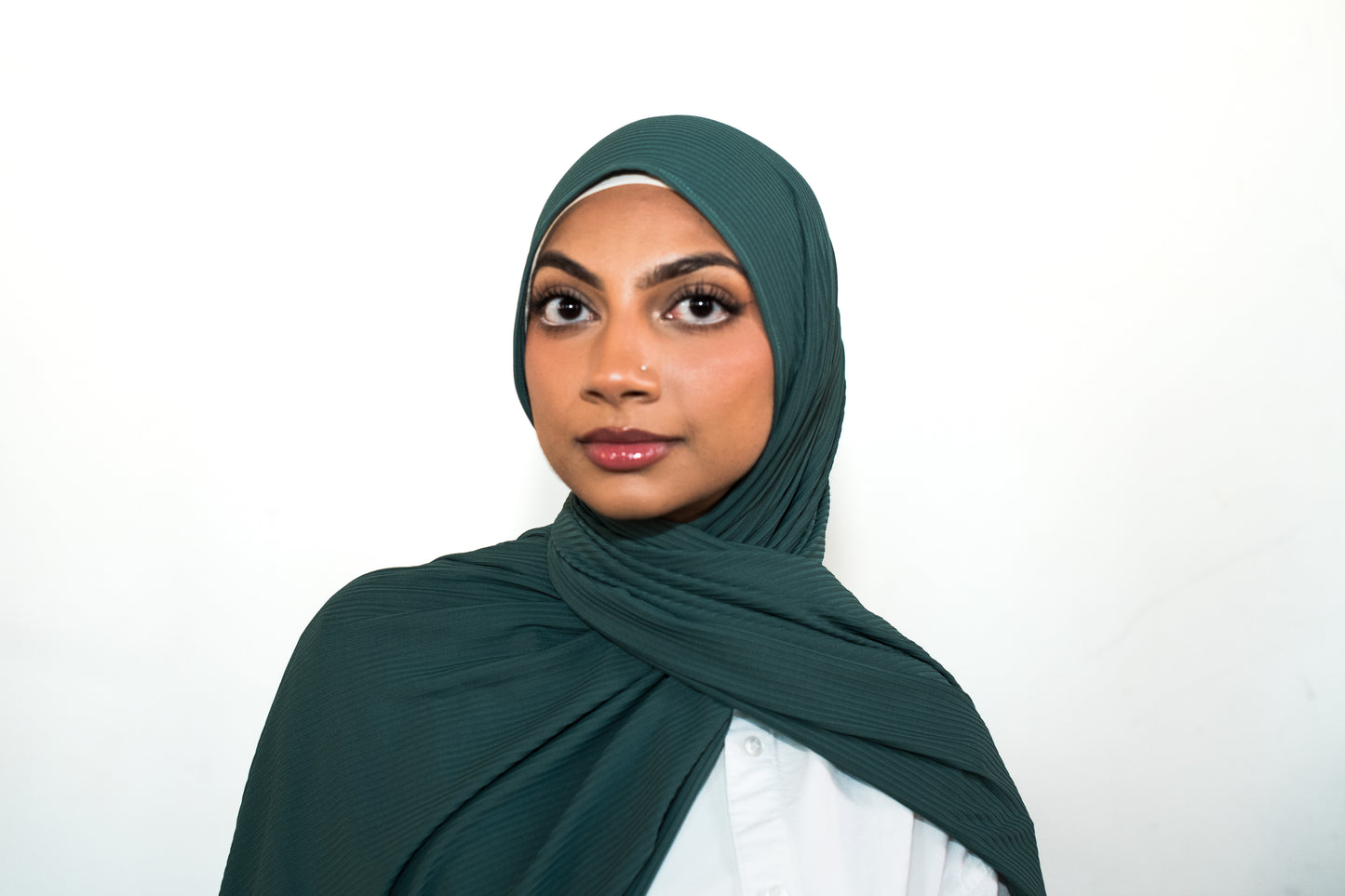 RIBBED JERSEY HIJAB -DARK GREEN